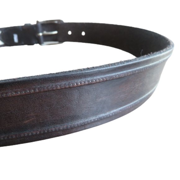 John Varvatos Other - JOHN VARVATOS Men's Studded Brown Leather Belt - Size 34/85